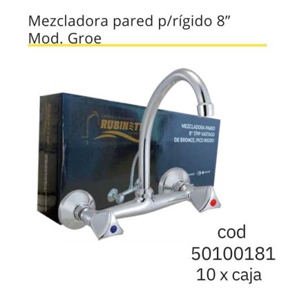 Mezcladora pared p/rígido 8" Mod. Groe(10PCS)