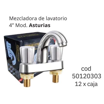 Mezcladora de lavatorio 4" Mod. Asturias(12PCS)