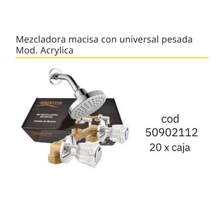 Mezcladora macisa con universal pesada Mod. Acrylica(20PCS)
