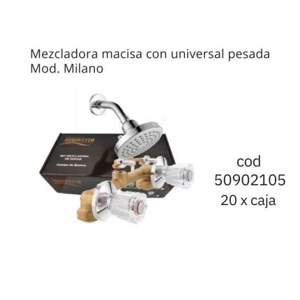 Mezcladora macisa con universal pesada Mod. Milano(20PCS)
