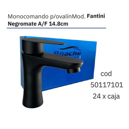 Monocomando p/ ovalín Mod. Fantini Negromate A/F 14.8cm(24PCS)