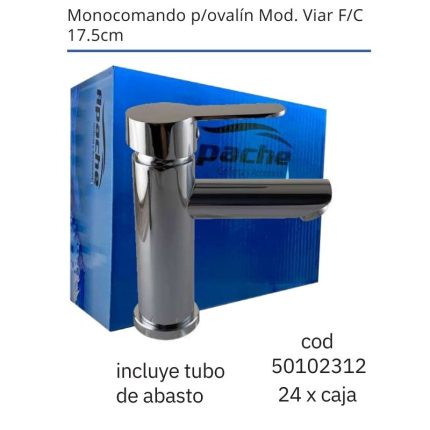 Monocomando p/ovalín Mod. Viar F/C 17.5cm(24PCS)