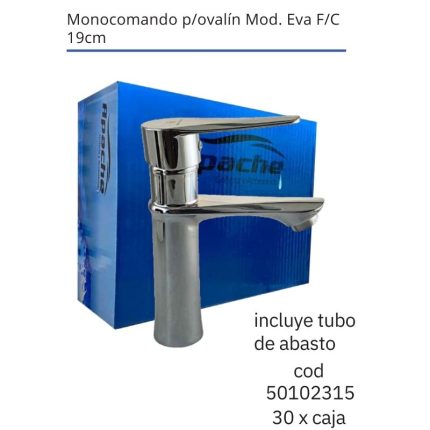 Monocomando p/ovalín Mod. Eva F/C 19cm(30PCS)