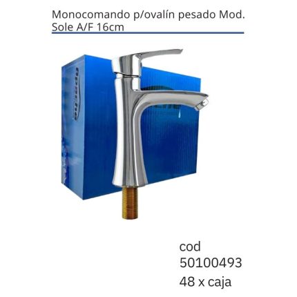 Monocomando p/ovalín pesado Mod. Sole A/F 16cm(48PCS)