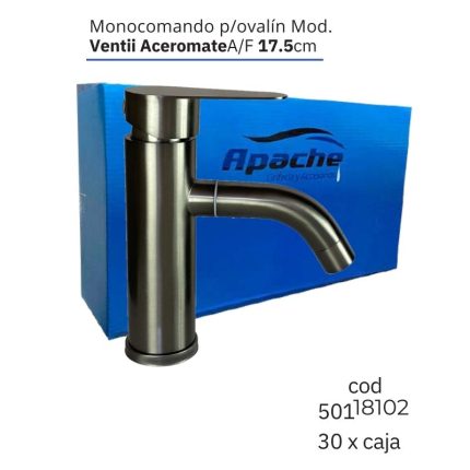 Monocomando p/ovalín Mod. Ventii Aceromate A/F 17.5cm(30PCS)