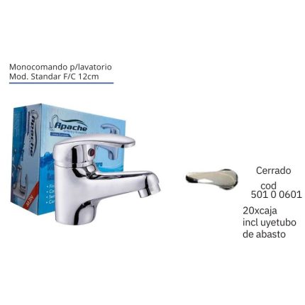 Monocomando p/lavatorio Mod. Standar F/C 12cm Cerrado(12PCS)