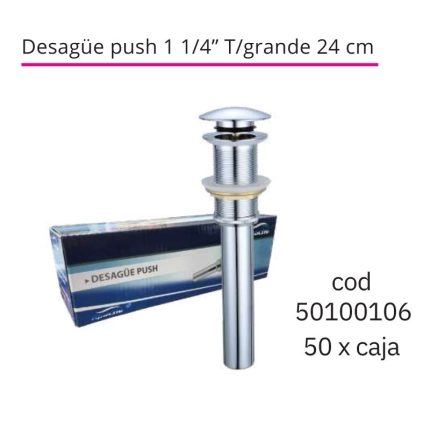 Desagüe push 1 1/4" T/grande 24 cm(50PCS)