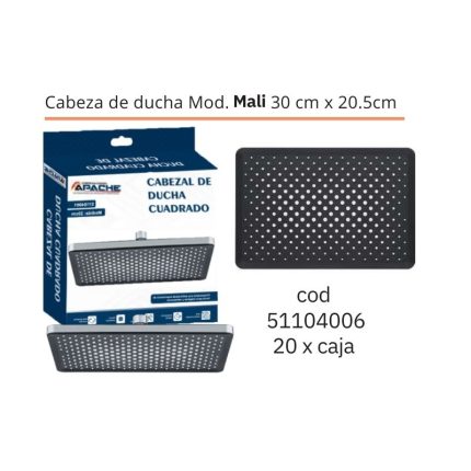 Cabeza de ducha Mod. Mali 30 cm x 20.5 c(20PCS)