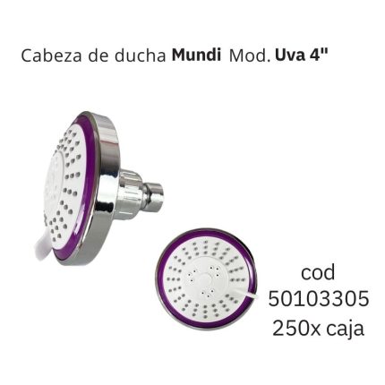 Cabeza de ducha Mundi Mod. Uva 4(250PCS)