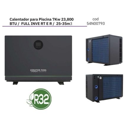 Calentador para Piscina 7Kw 23,800 BTU / FULL INVERTER / 25- 35m3