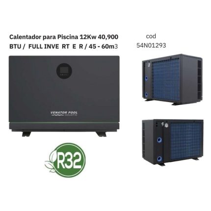 Calentador para Piscina 12Kw 40,900 BTU / FULL INVERTER / 45- 60m3