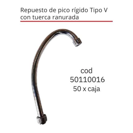 Repuesto de pico rígido Tipo V con tuerca ranurada (50PCS)