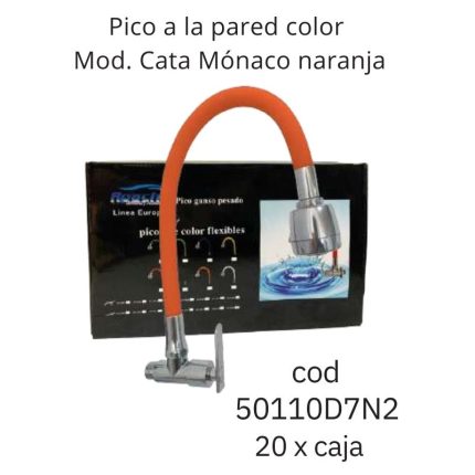 Pico a la pared color Mod. Cata Mónaco naranja (20PCS)