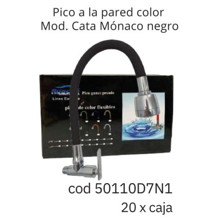 Pico a la pared color Mod. Cata Mónaco negro (20PCS)