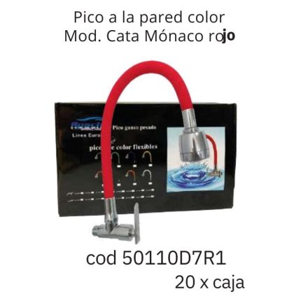 Pico a la pared color Mod. Cata Mónaco rojo (20PCS)