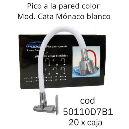 Pico a la pared color Mod. Cata Mónaco blanco (20PCS)