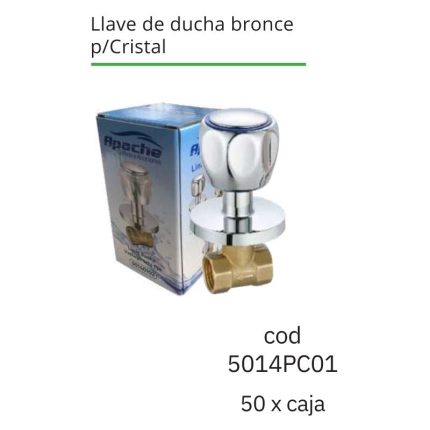 Llave de ducha bronce p/Cristal (50PCS)