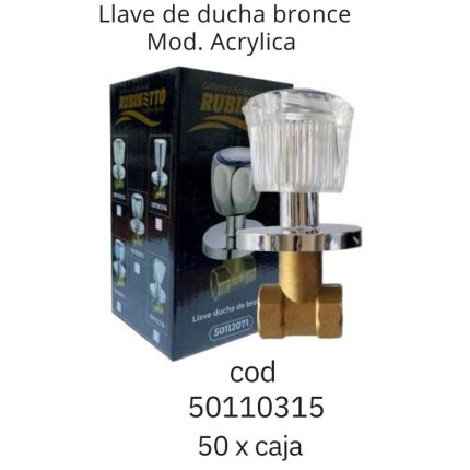 Llave de ducha bronce Mod. Acrylica (50PCS)