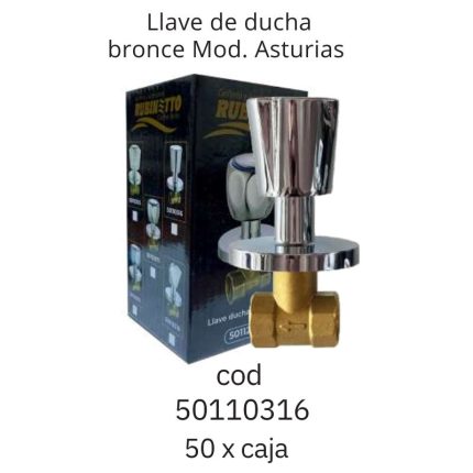 Llave de ducha bronce Mod. Asturias (50PCS)