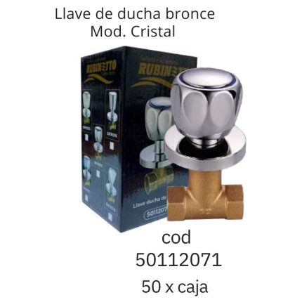 Llave de ducha bronce Mod. Cristal (50PCS)