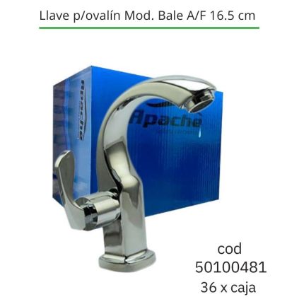 Llave p/ovalín Mod. Bale A/F 16.5 cm (48PCS)