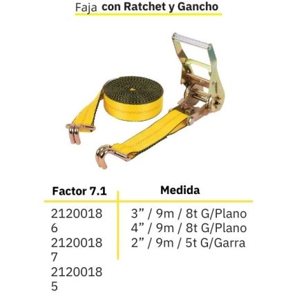 Faja con Ratchet y Gancho